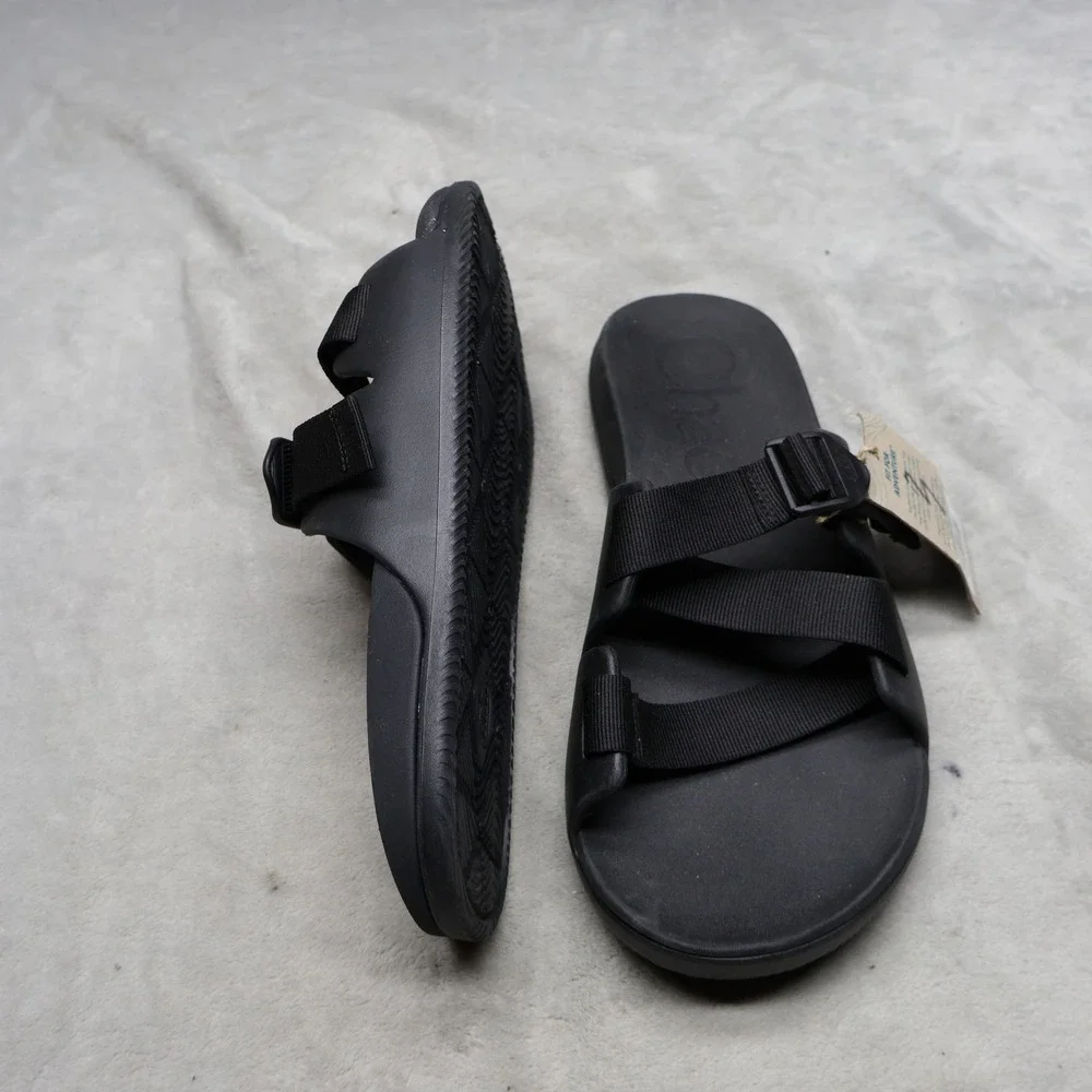 Chaco Chillos Mens‎ 13/14 Sandals Black Adjustable Straps Slide Mismatch READ